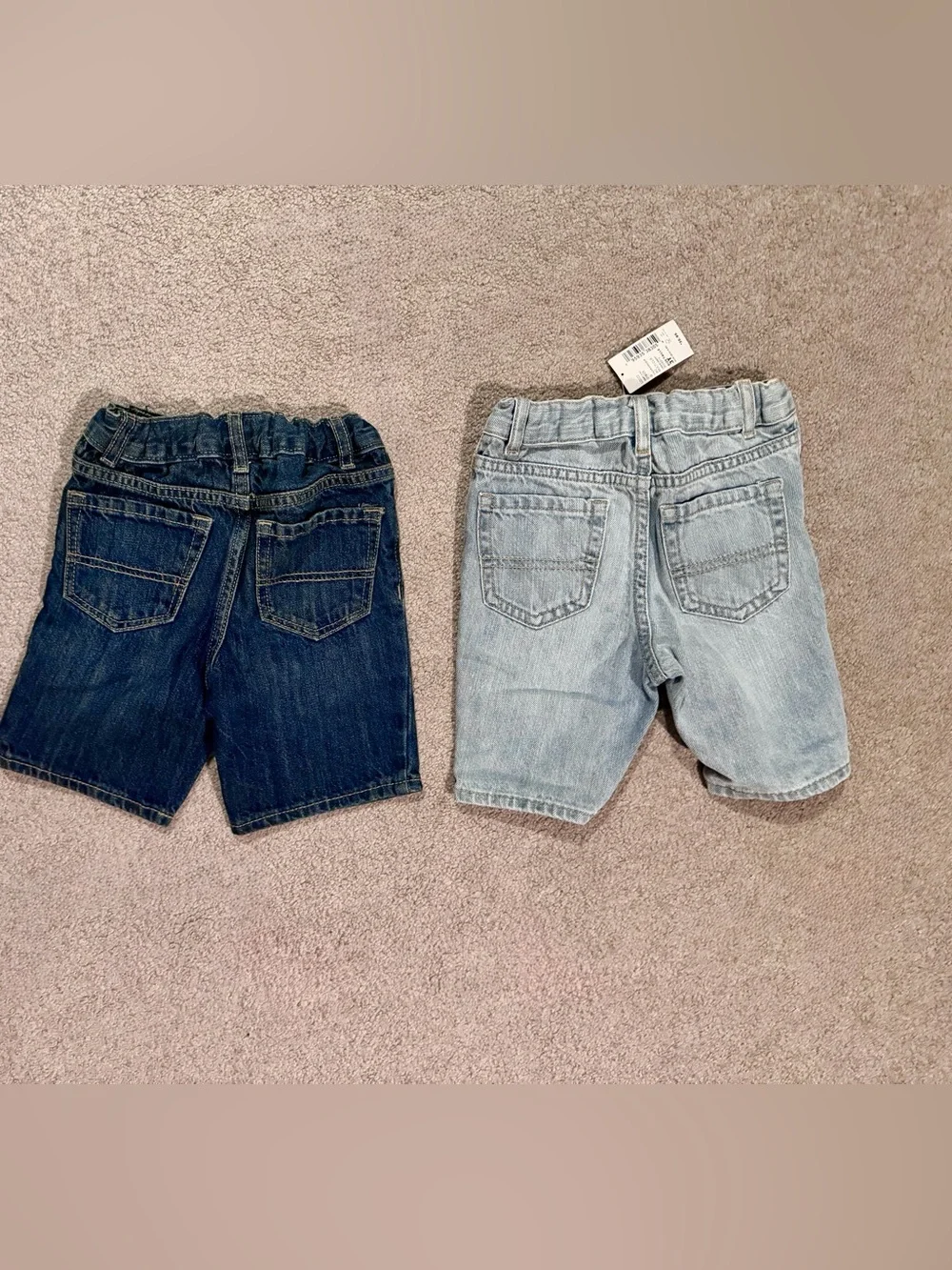 The Children's Place Boys' Denim Shorts Duo - Dark Blue & Light Blue - 3T